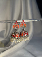 Teen Booti silver Rang-e-desi orange
