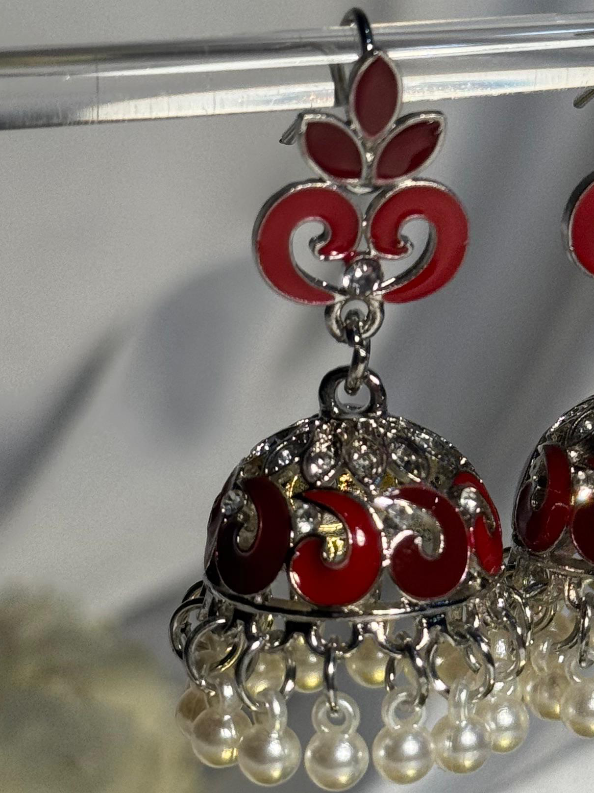 Teen Booti silver Rang-e-desi maroon