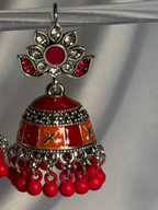 Phool booti Rang-e-desi red