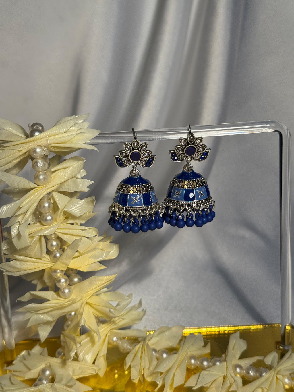 Phool booti Rang-e-desi blue