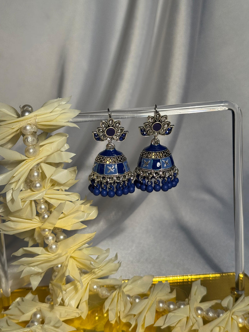 Phool booti Rang-e-desi blue