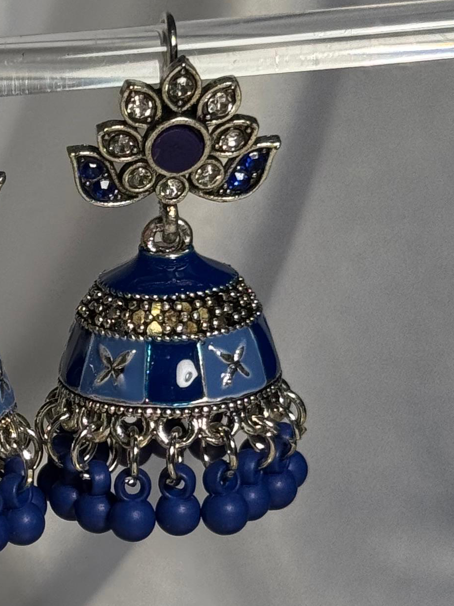 Phool booti Rang-e-desi blue
