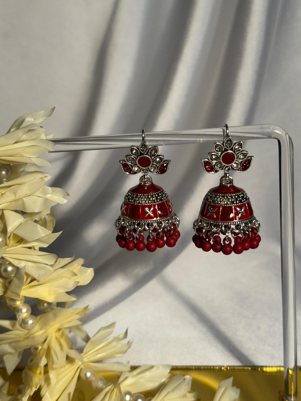 Phool booti Rang-e-desi maroon