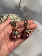 Chakoor booti gold-Rang-e-desi pink n blue