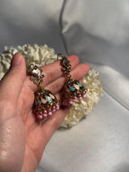 Chakoor booti gold-Rang-e-desi pink n blue