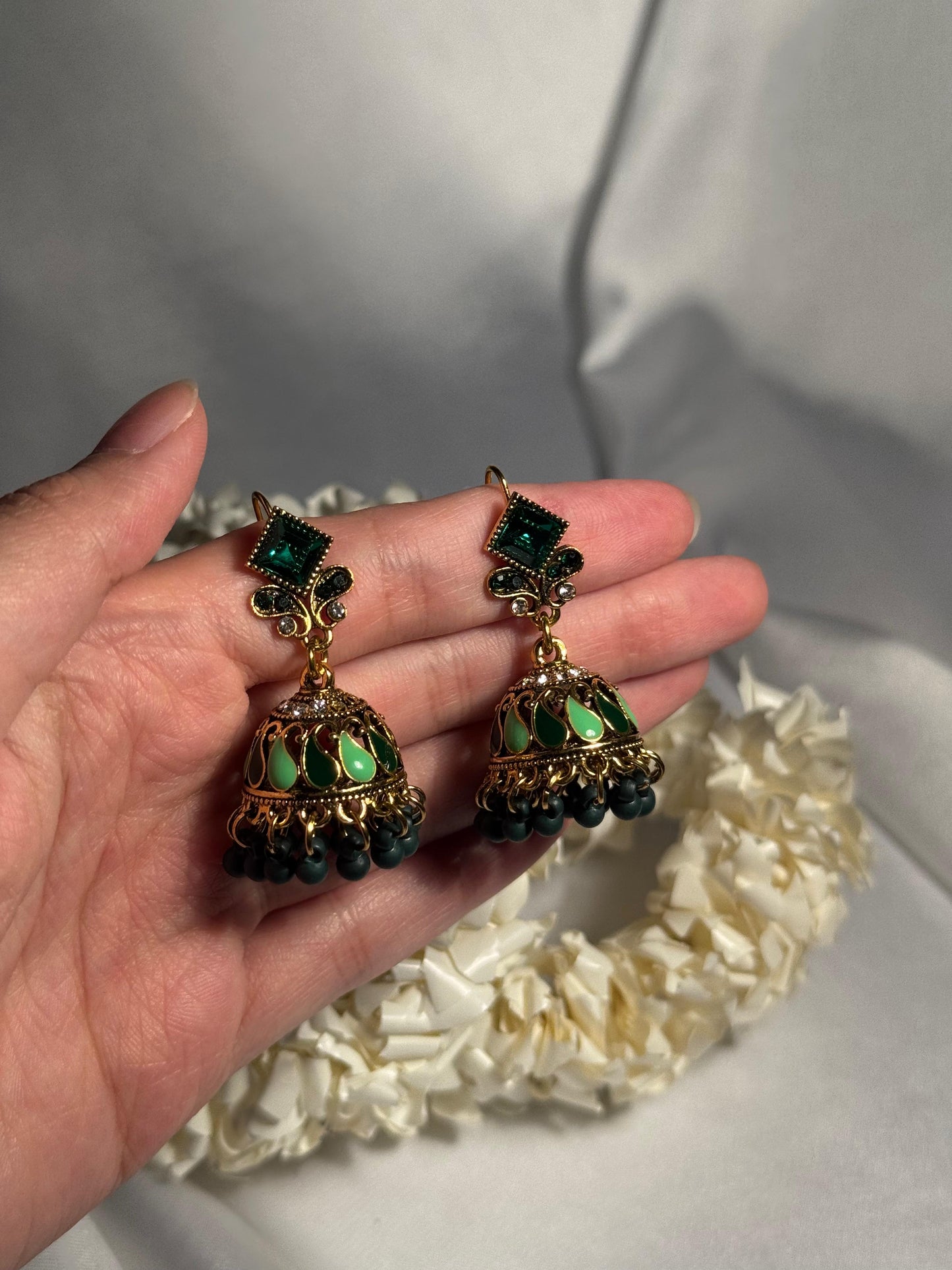 Chakoor booti gold-Rang-e-desi green