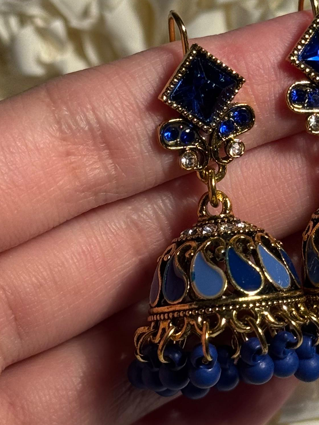 Chakoor booti gold-Rang-e-desi-blue