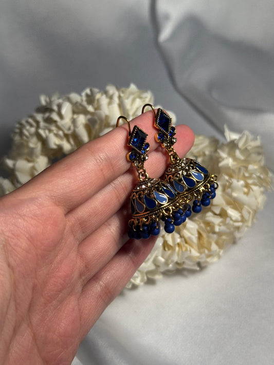 Chakoor booti gold-Rang-e-desi-blue