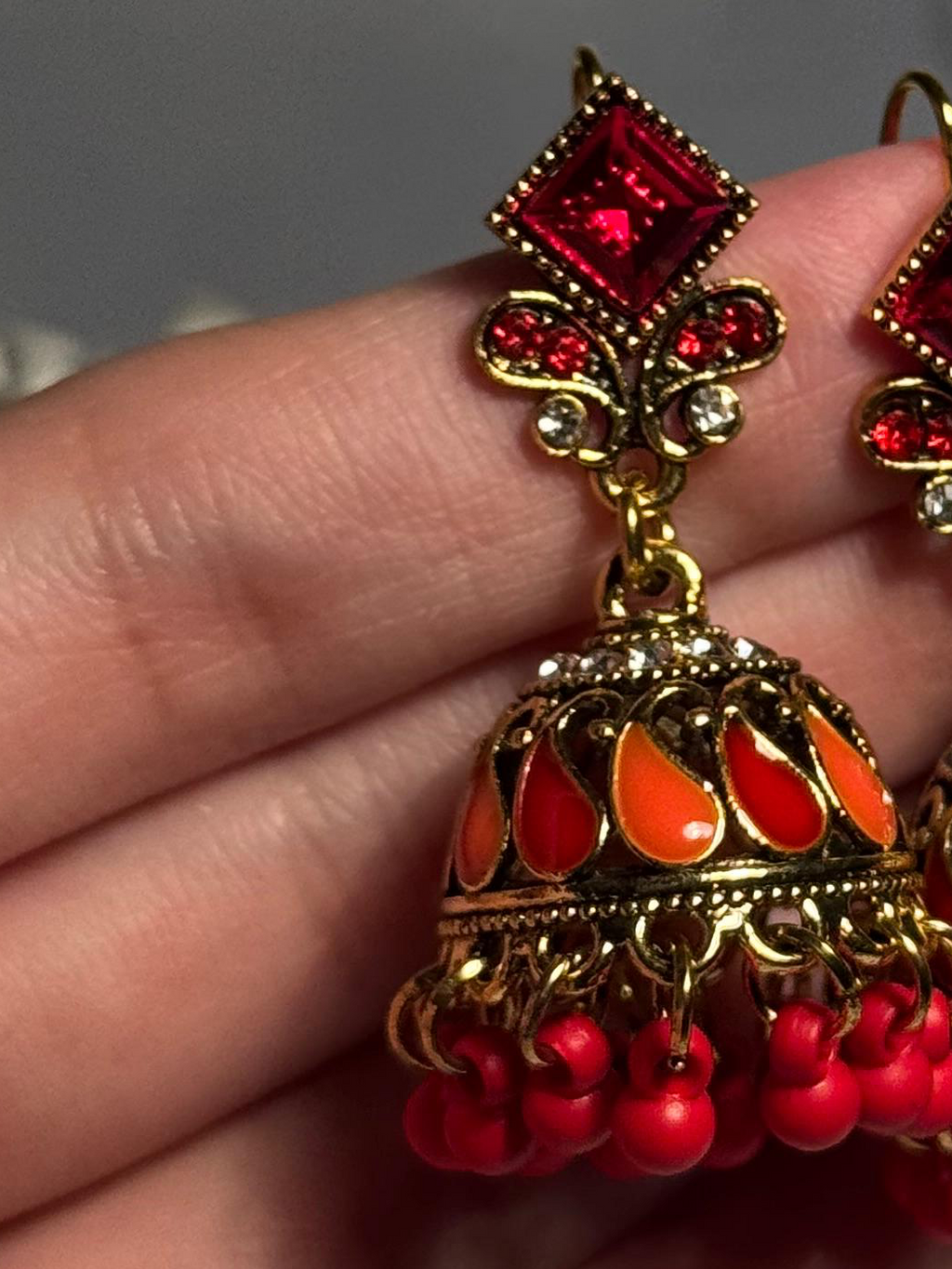 Chakoor booti gold-Rang-e-desi-red