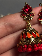 Chakoor booti gold-Rang-e-desi-red