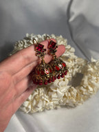 Chakoor booti gold-Rang-e-desi-maroon