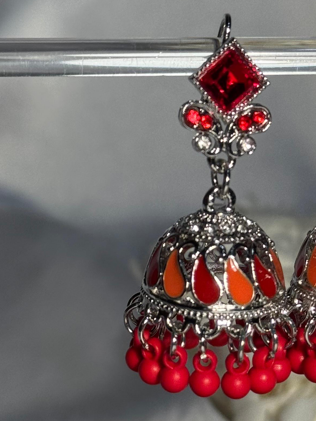 Chakor silver booti Rang-e-desi red