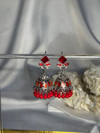 Chakor silver booti Rang-e-desi red