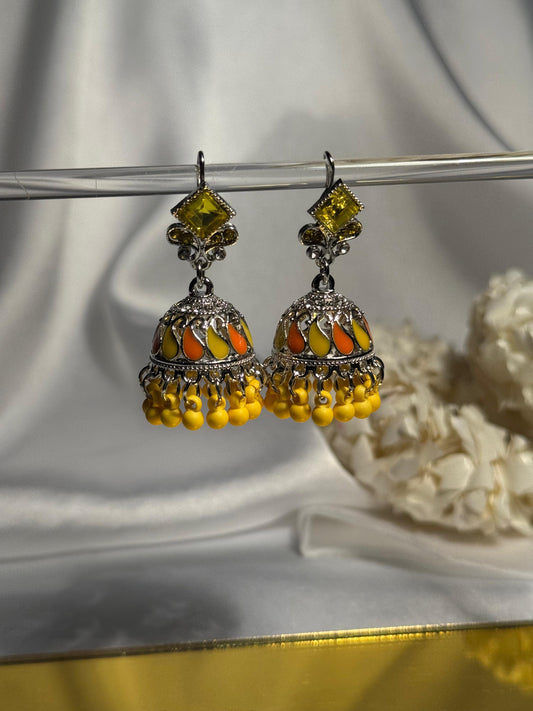 Chakor silver booti Rang-e-desi yellow