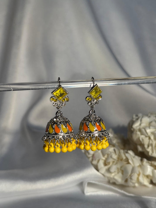 Chakor silver booti Rang-e-desi yellow