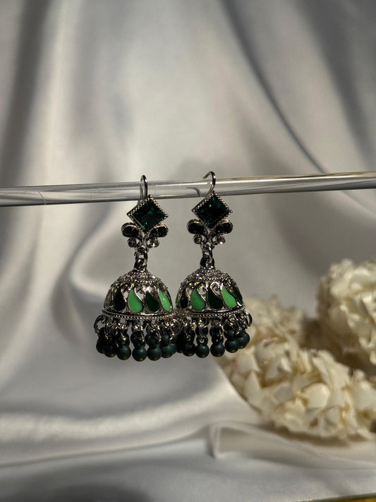 Chakor silver booti Rang-e-desi green