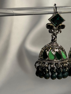 Chakor silver booti Rang-e-desi green