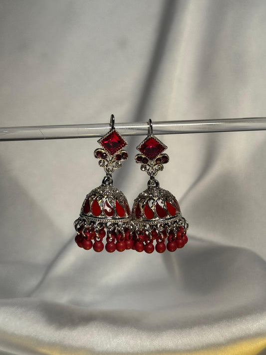 Chakor silver booti Rang-e-desi maroon