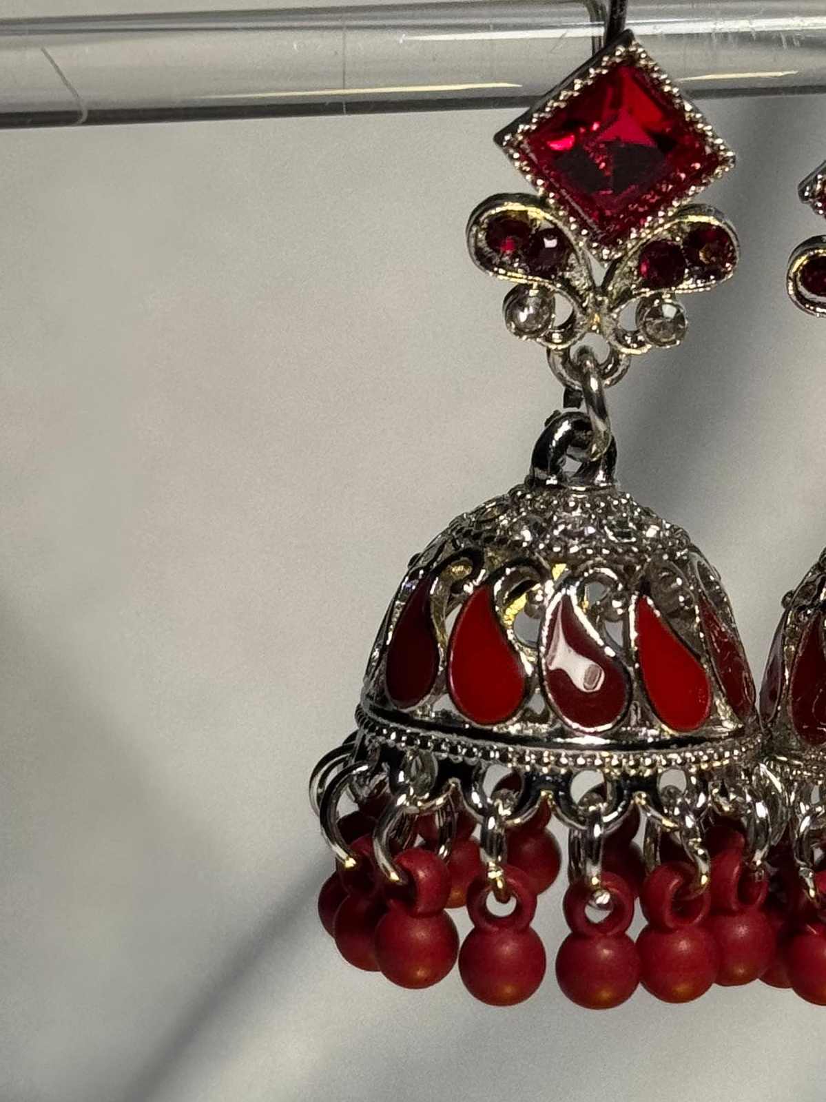 Chakor silver booti Rang-e-desi maroon