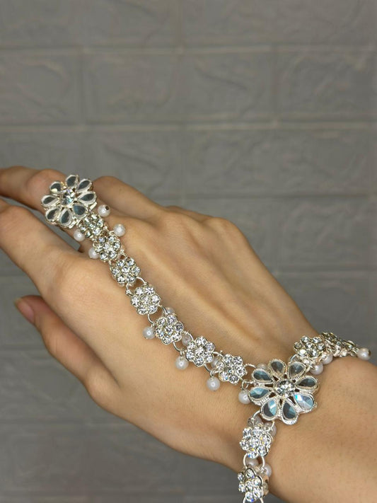 hath phool silver floral