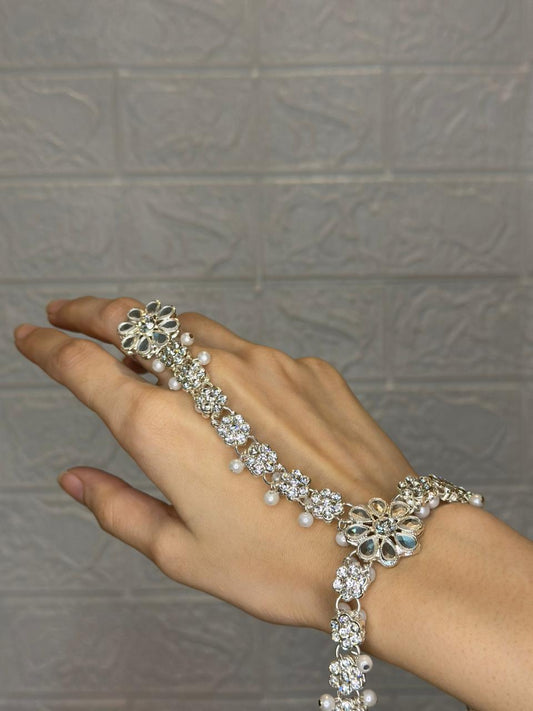 hath phool silver floral