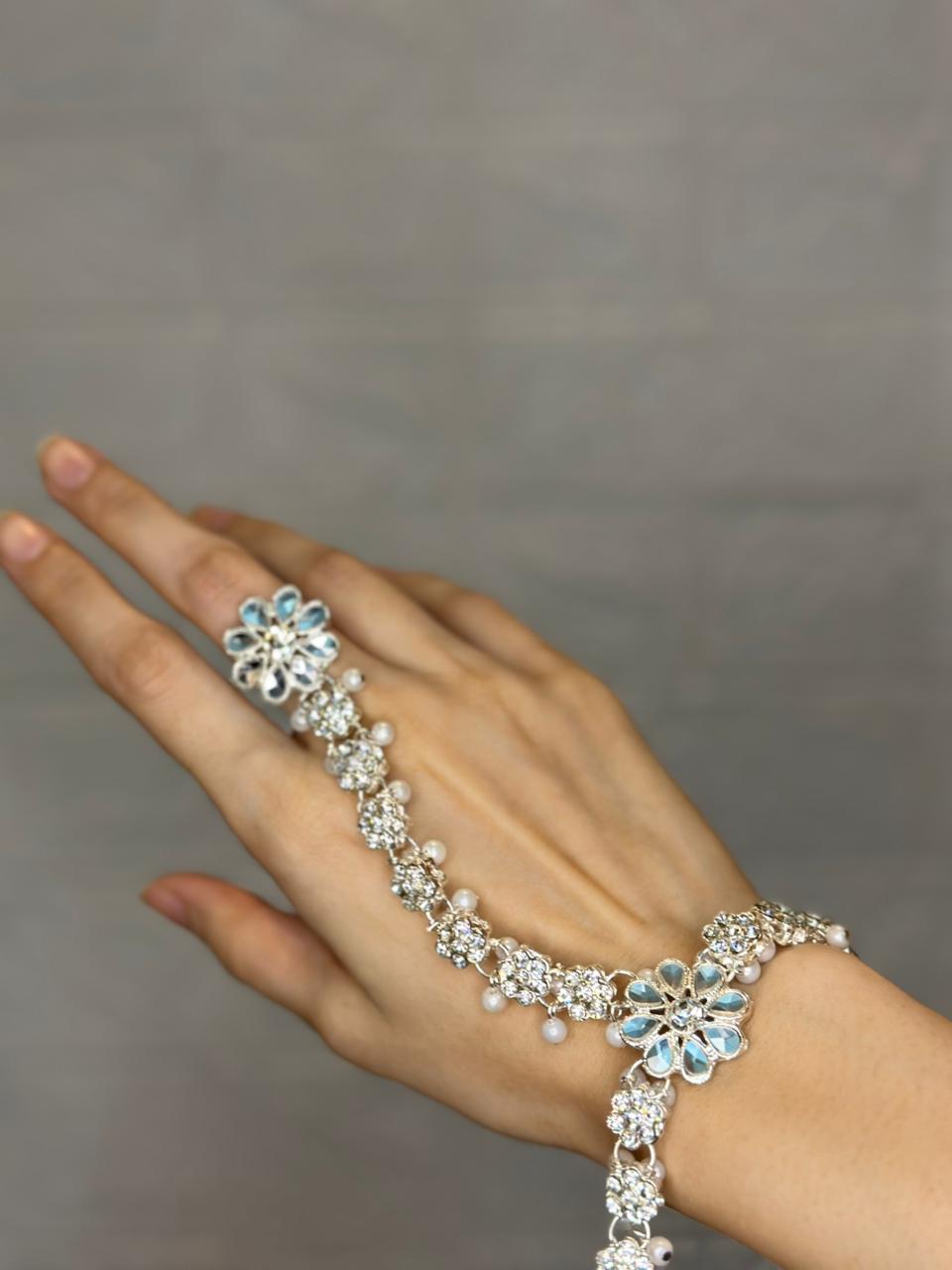 hath phool silver floral