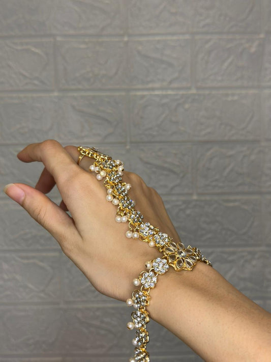 hath phool gold floral