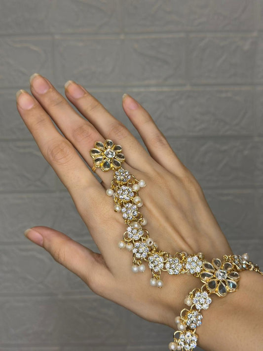 hath phool gold floral