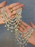 sheesha moti 4 layer saharay/earchains (Gold)