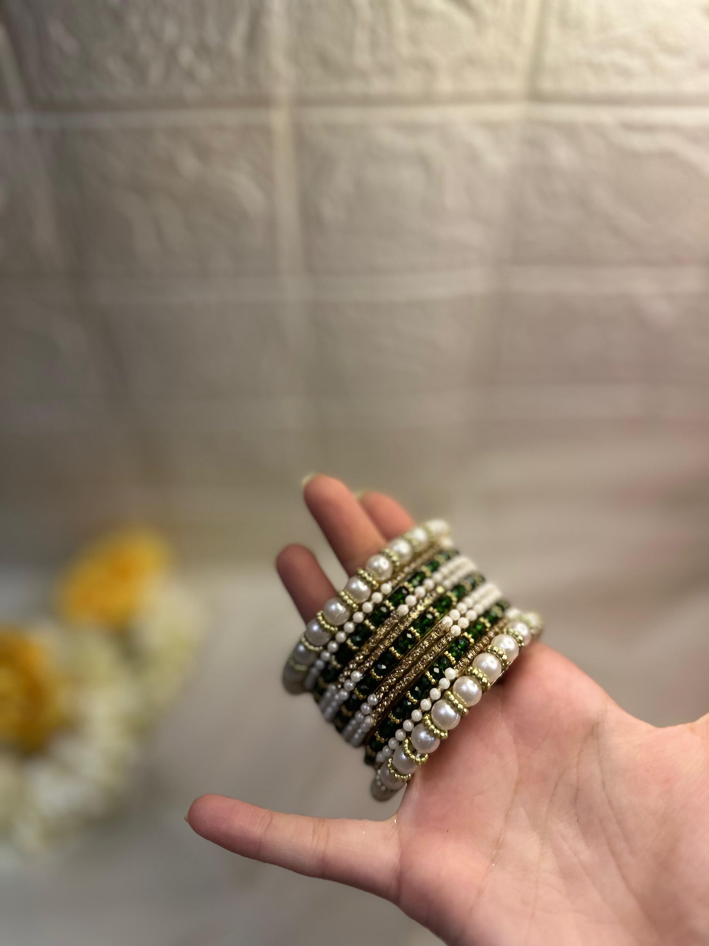 Moti Bangles (Green)