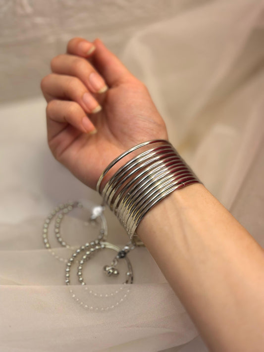 Elara Bangles Set (Silver)