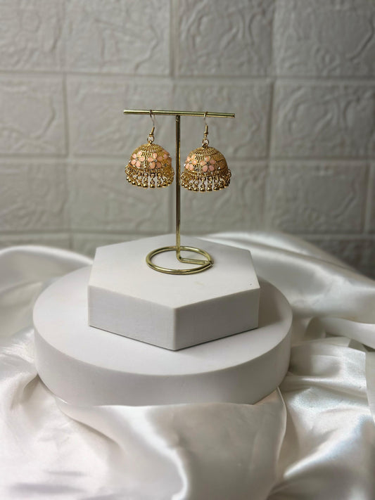 Katoori Jhumki (Peach)