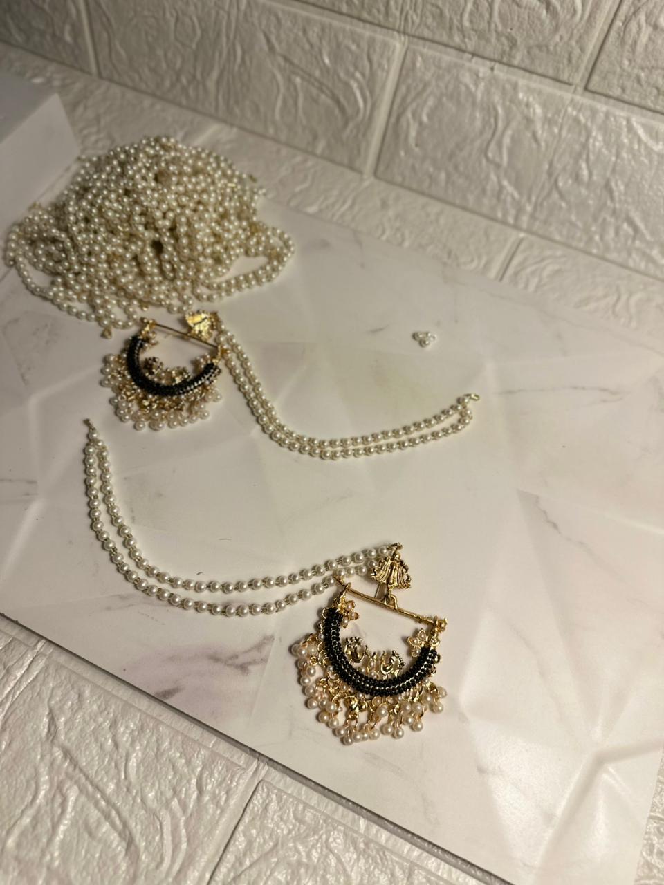 peacock earrings black with saharay