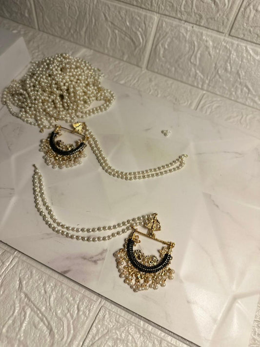 peacock earrings black with saharay