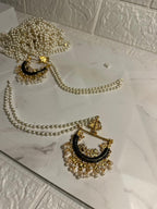 peacock earrings black with saharay