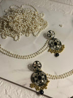 Fatima earring gold and black with saharay