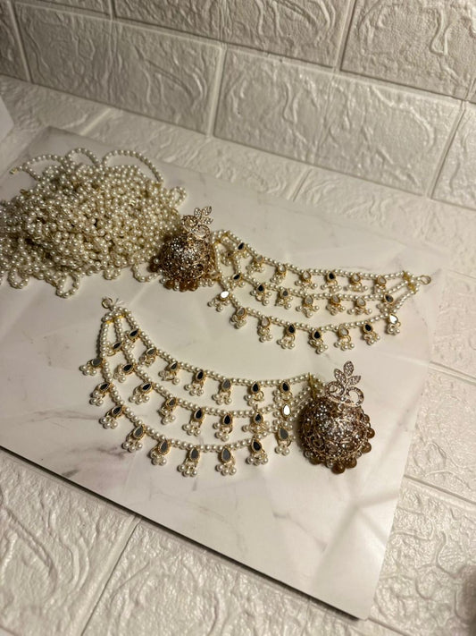 Mehwish-khass gold and brown with saharay