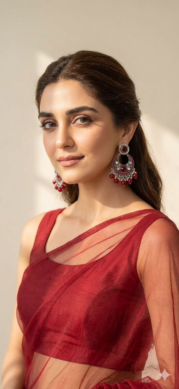 Sultana chandbali khass collection-silver and maroon