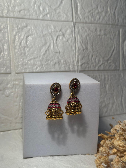 Royal Oval Drops (Gold and Pink)