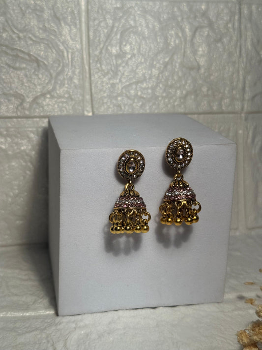 Royal Oval Drops (Silver and Pink)