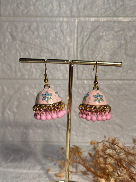 Alishba Jhumkay (Pink and Blue)