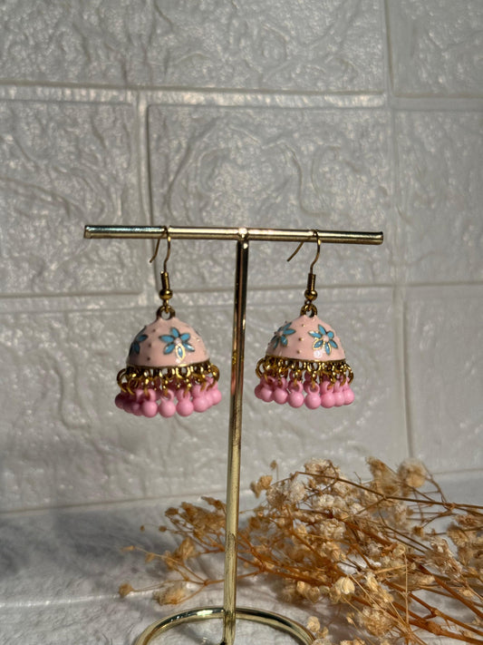 Alishba Jhumkay (Pink and Blue)