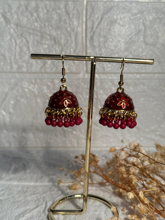 Alishba Jhumkay (Maroon)