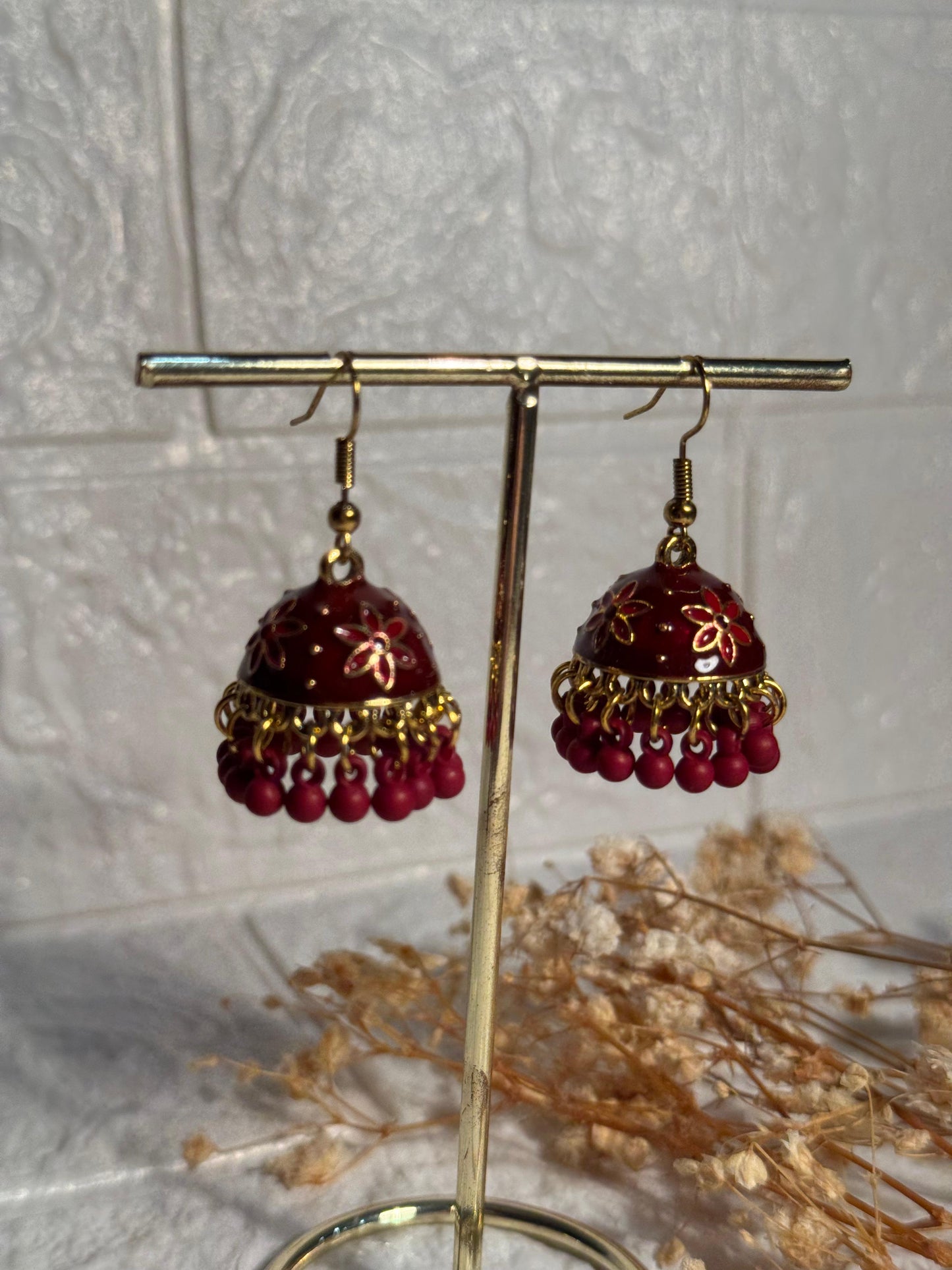 Alishba Jhumkay (Maroon)
