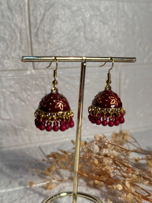 Alishba Jhumkay (Maroon)