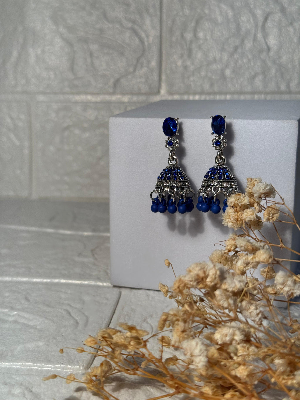 Zanaib Jhumki (Navy Blue)