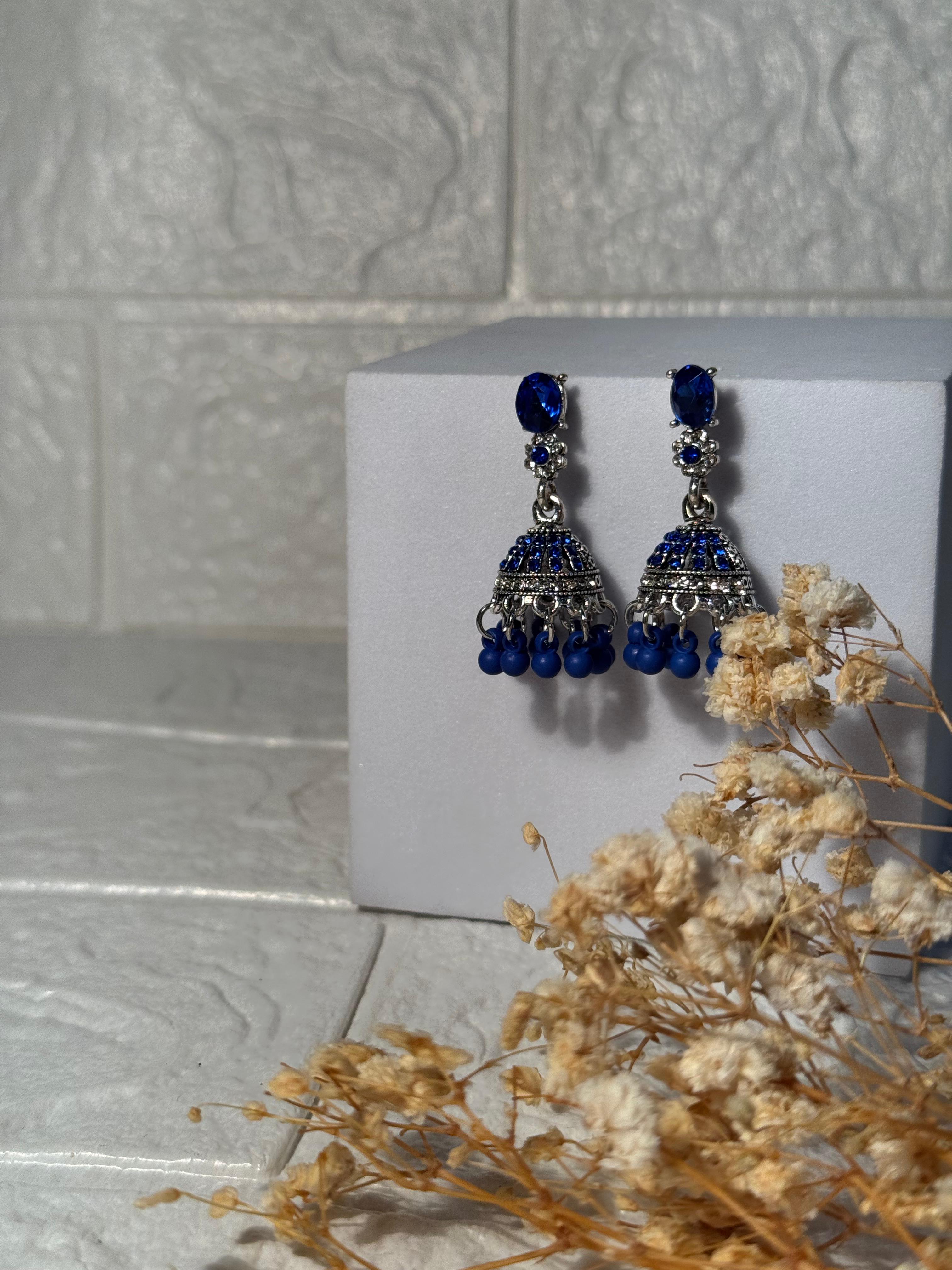 Zanaib Jhumki (Navy Blue)