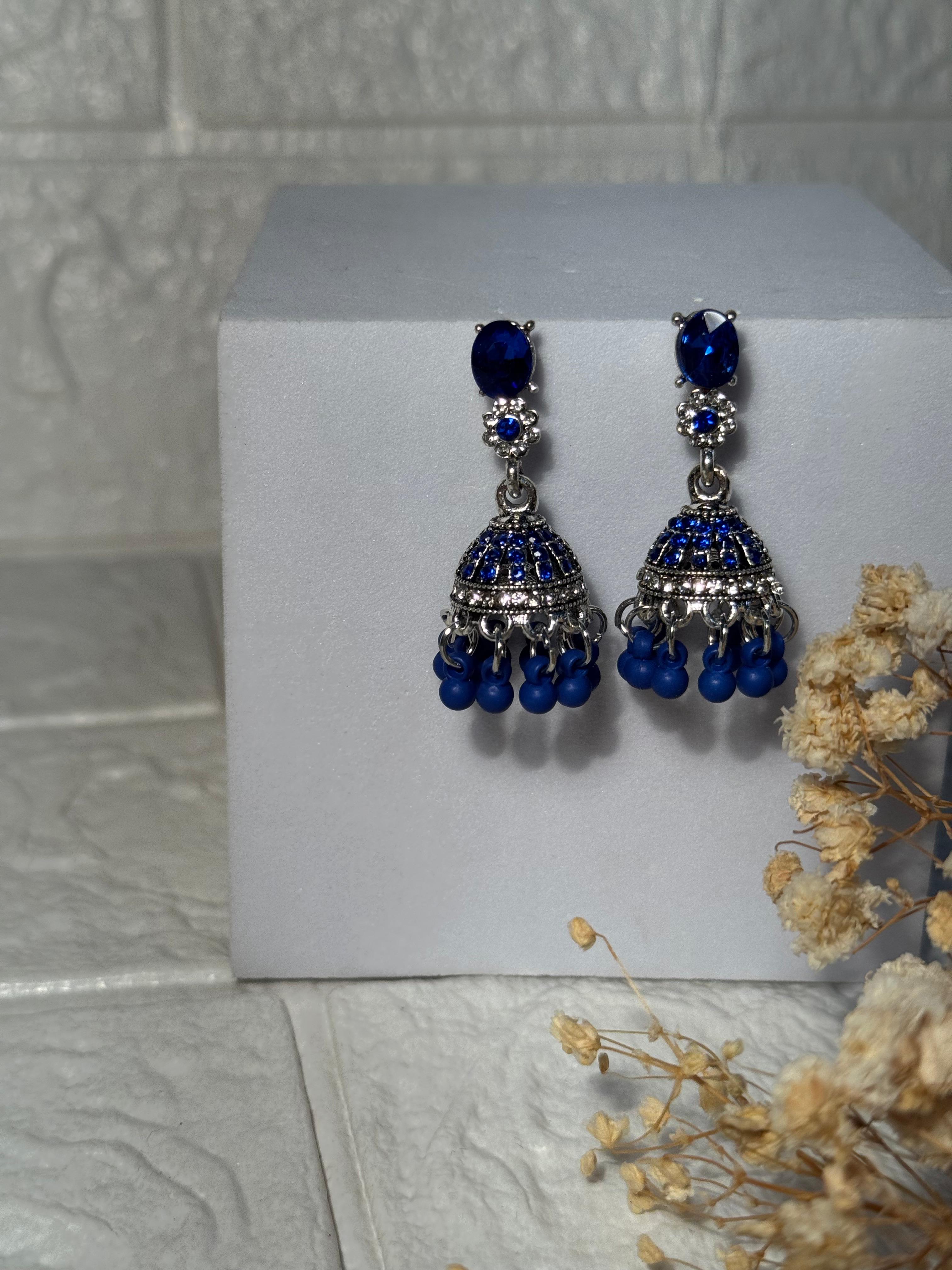 Zanaib Jhumki (Navy Blue)