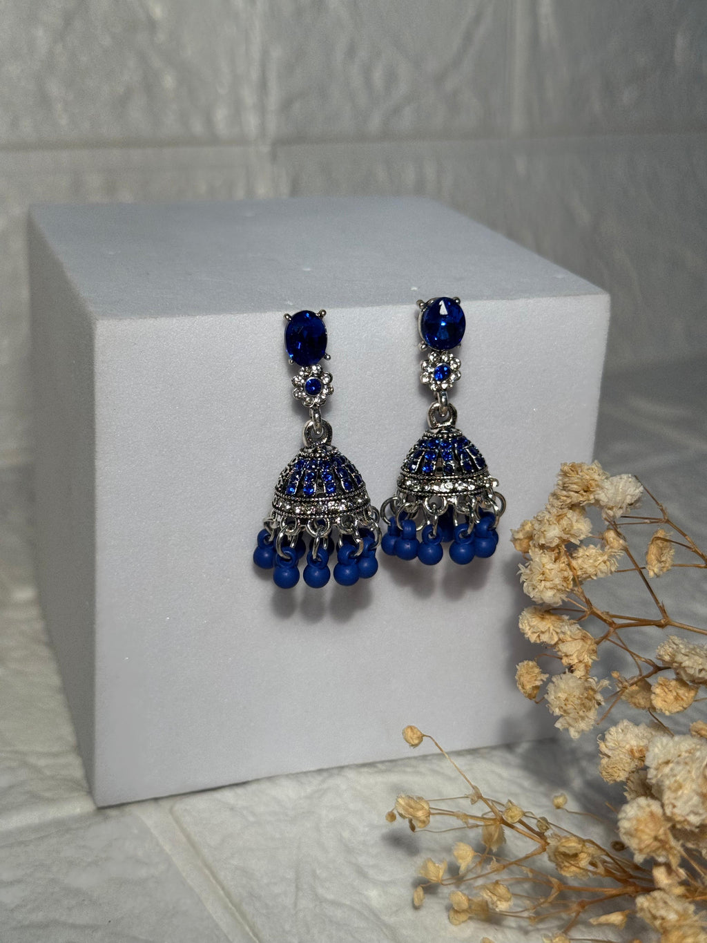 Zanaib Jhumki (Navy Blue)