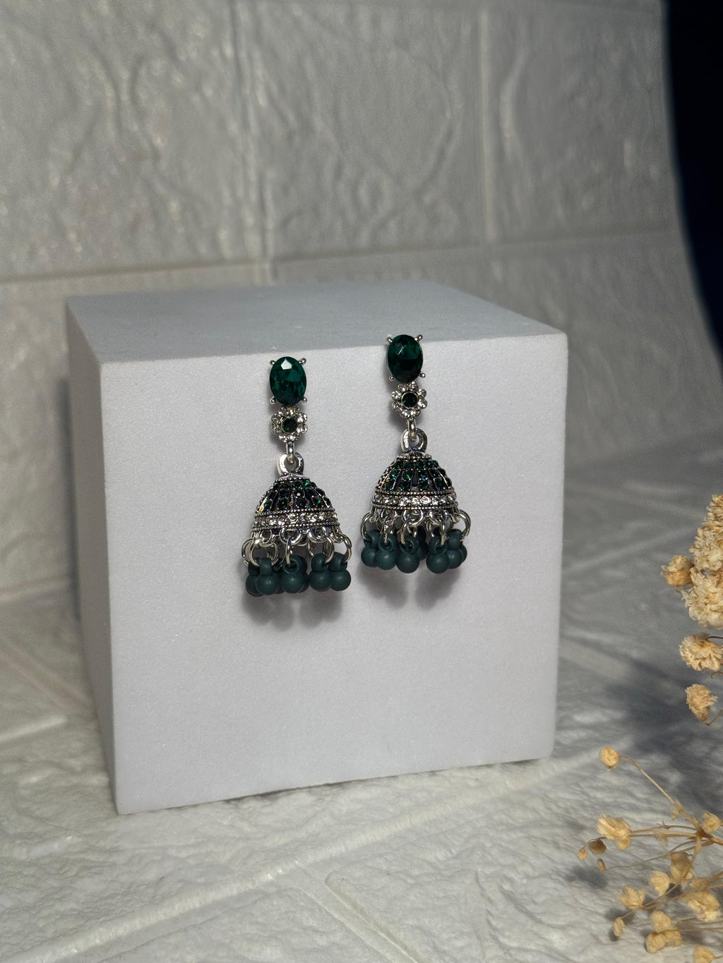 Zanaib Jhumki (Green)